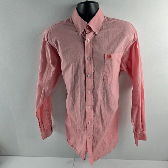 Cinch long sleeve button down shirt western wear pink mens Large long sleeve - Picture 1 of 10